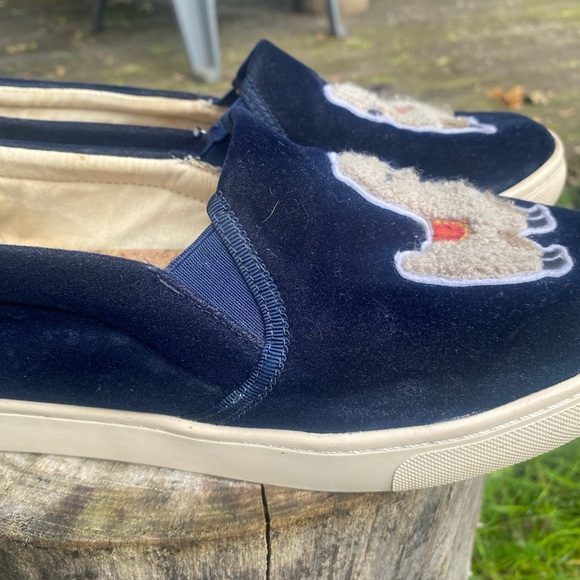 Soludos Velvet Llama Blue Slip On Sneaker Women’s‎ Size 10 - Picture 3 of 10